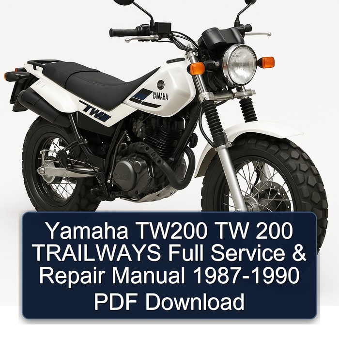 Yamaha TW200 TW 200 TRAILWAYS Full Manual de servicio y reparación 1987-1990 PDF Download