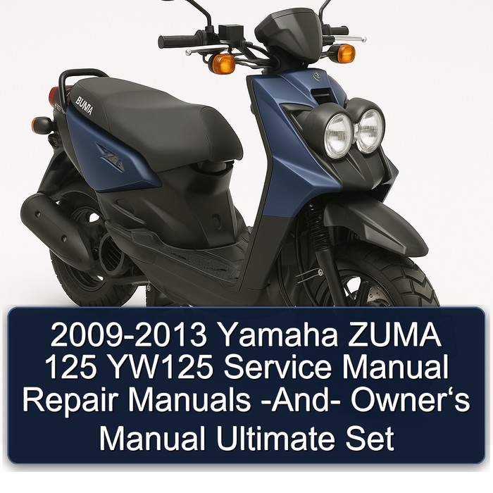 2009-2013 Yamaha ZUMA 125 YW125 Service Manual Repair Manuals -And- Owner‘s Manual Ultimate Set