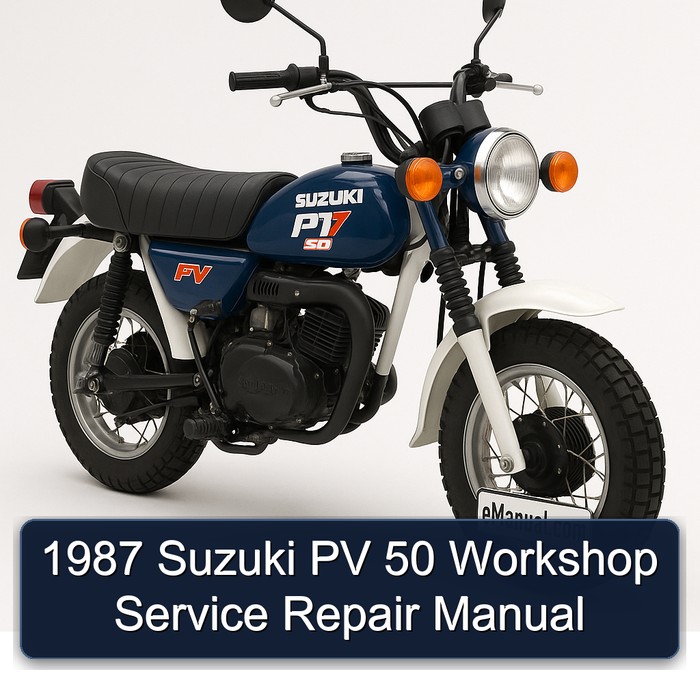 1987 Suzuki PV 50 Workshop Manual de servicio y reparación