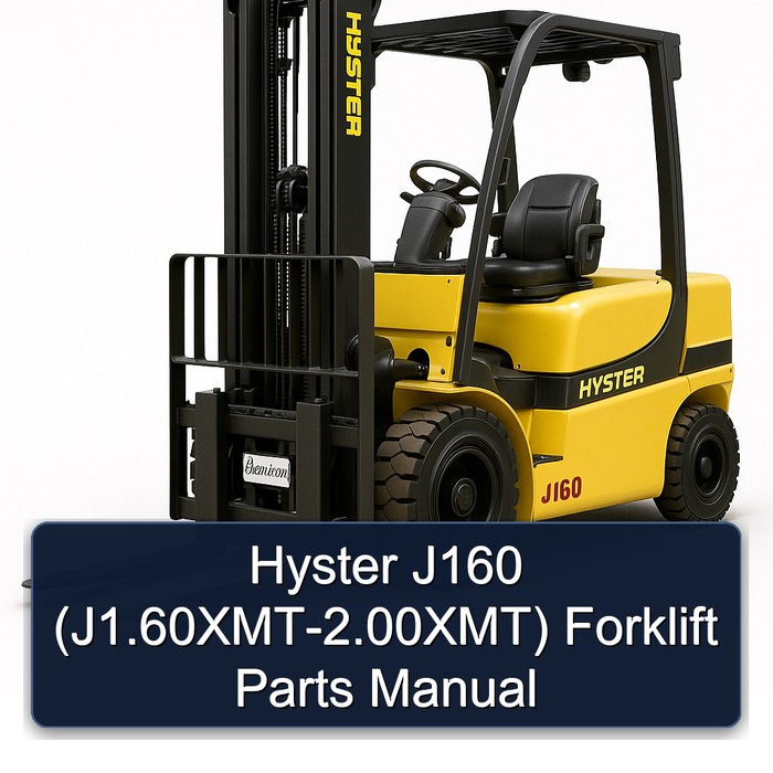 Manual de Partes de la Carretilla Elevadora Hyster J160 (J1.60XMT-2.00XMT)