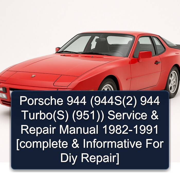 Porsche 944 (944S(2) 944 Turbo(S) (951)) Service & Repair Manual 1982-1991 [complete & Informative For Diy Repair]