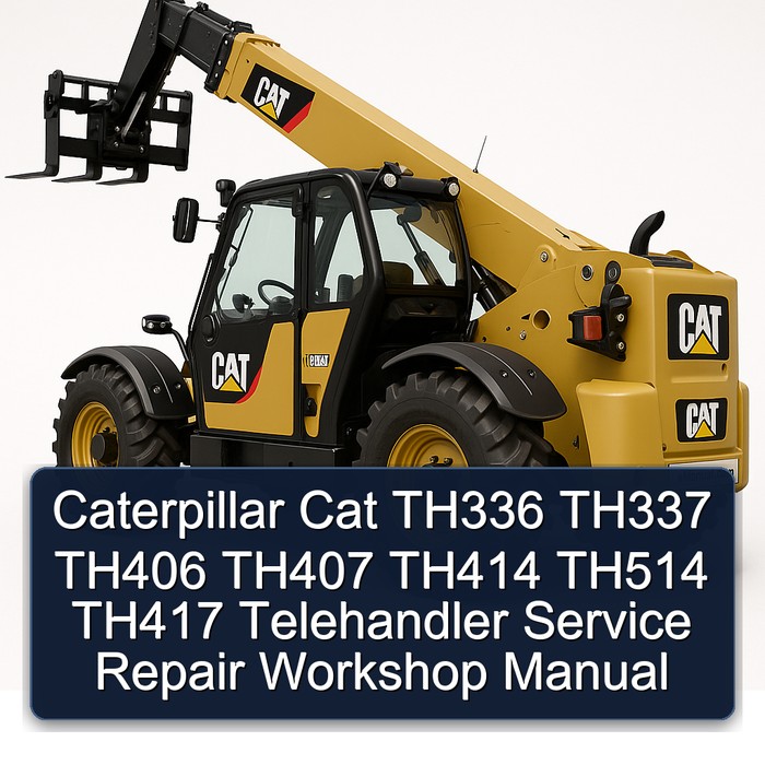 Manual de Reparación y Servicio de Manipuladores Telescópicos Caterpillar Cat TH336 TH337 TH406 TH407 TH414 TH514 TH417