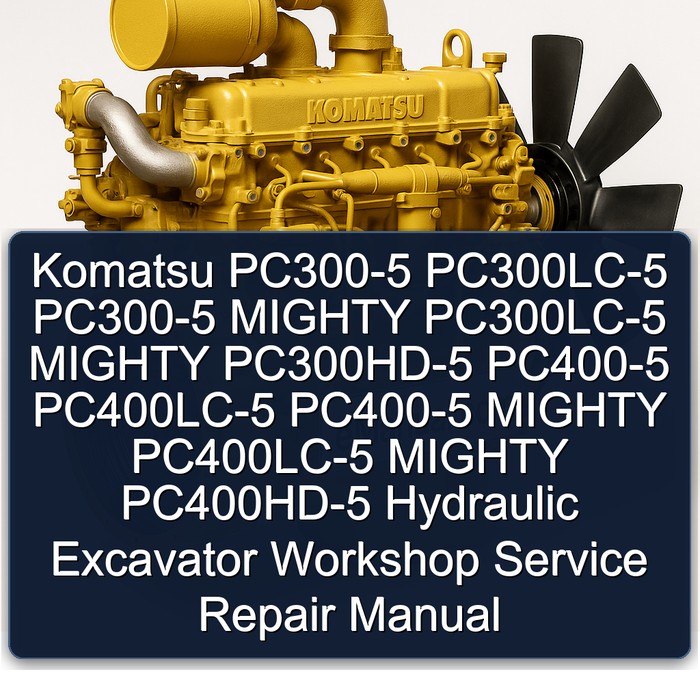 Manual de Servicio y Reparación para Excavadoras Hidráulicas Komatsu PC300-5, PC300LC-5, PC400-5 y PC400LC-5