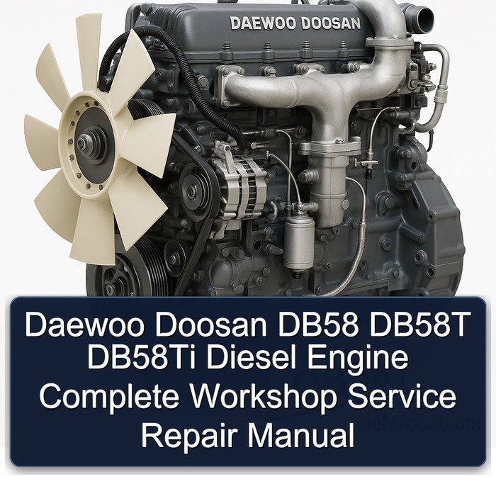 Manual de Servicio y Reparación Completo para Motor Diesel Daewoo Doosan DB58, DB58T, DB58Ti