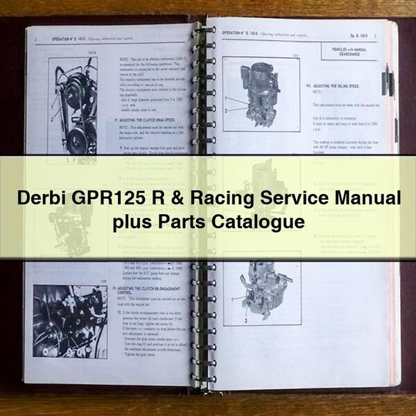 Manual de Reparación y Catálogo de Piezas Derbi GPR125 R & Racing Service