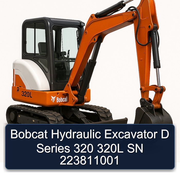 Bobcat Hydraulic Excavator D Series 320 320L SN 223811001
