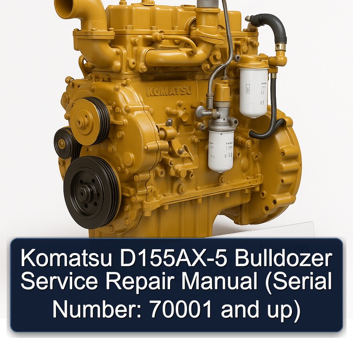 Komatsu D155AX-5 Bulldozer Manual de servicio y reparación (Serial Number: 70001 and up)