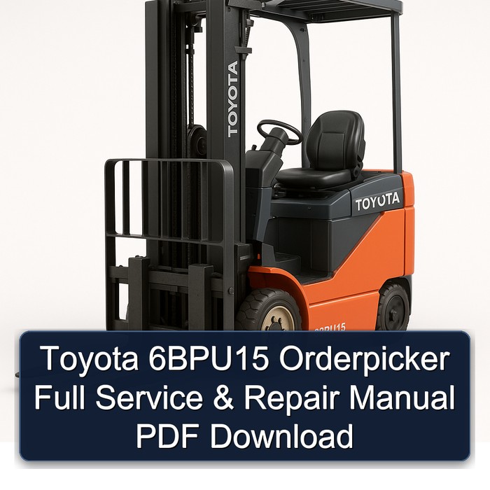 Toyota 6BPU15 Orderpicker Full Service & Repair Manual PDF Download