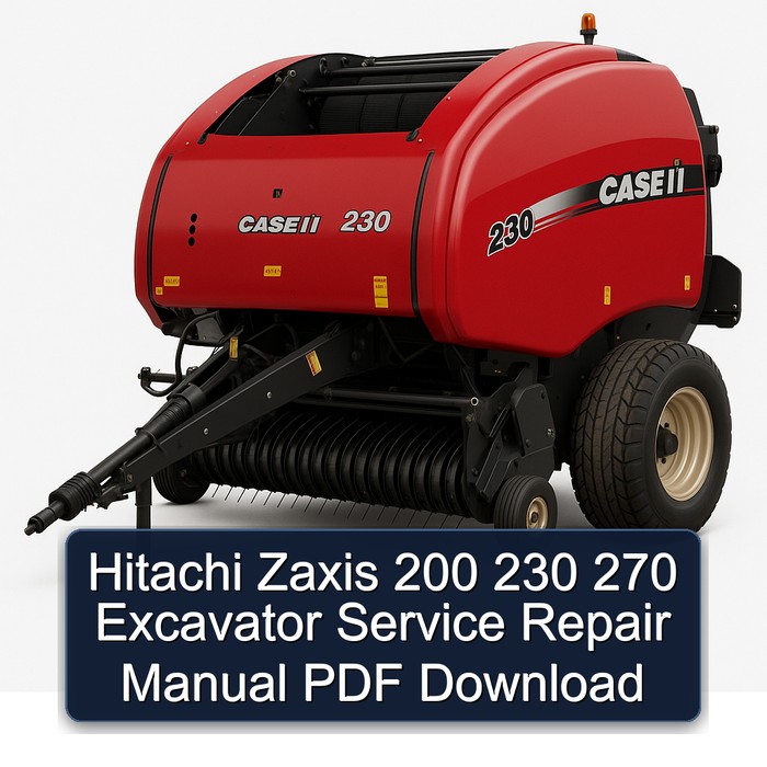 Hitachi Zaxis 200 230 270 Excavator Manual de servicio y reparación PDF Download