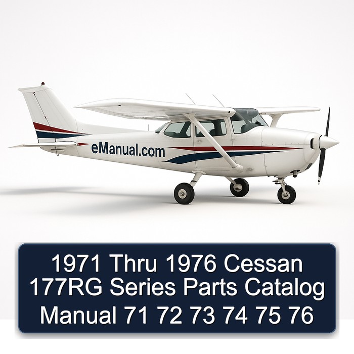 1971 Thru 1976 Cessan 177RG Series Parts Catalog Manual 71 72 73 74 75 76