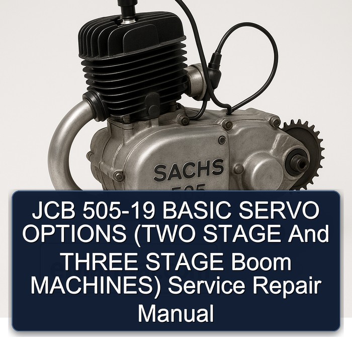 JCB 505-19 BASIC SERVO OPTIONS (TWO STAGE And THREE STAGE Boom MACHINES) Service Repair Manual