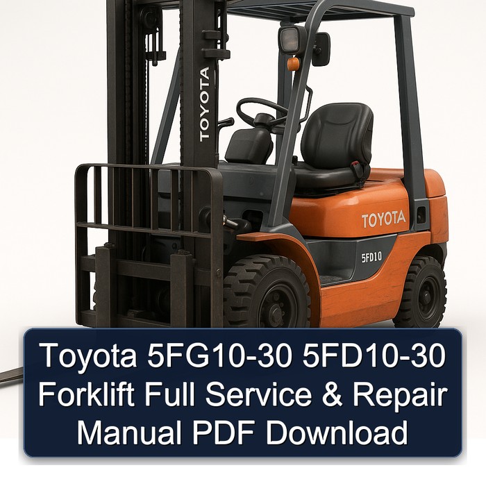 Toyota Gabelstapler 5FG10-30 / 5FD10-30: Werkstatt- & Reparaturhandbuch (PDF)
