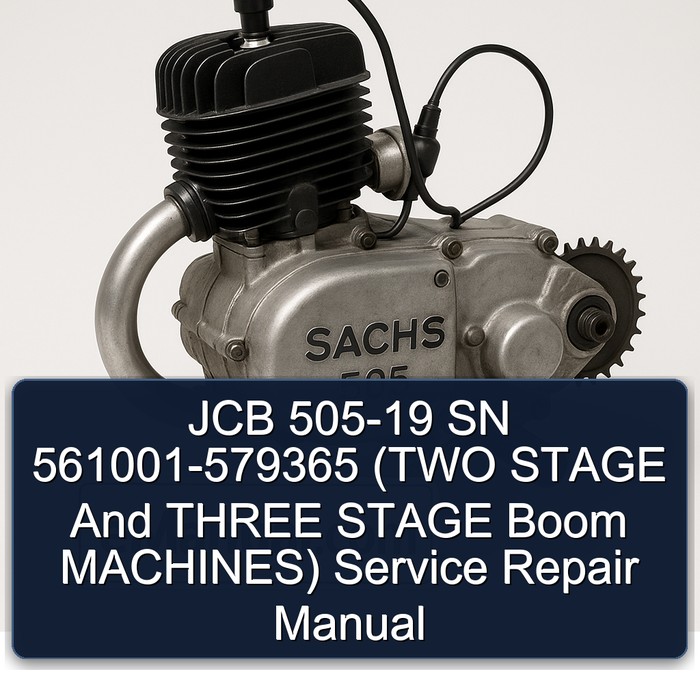 JCB 505-19 SN 561001-579365 (TWO STAGE And THREE STAGE Boom MACHINES) Service Repair Manual