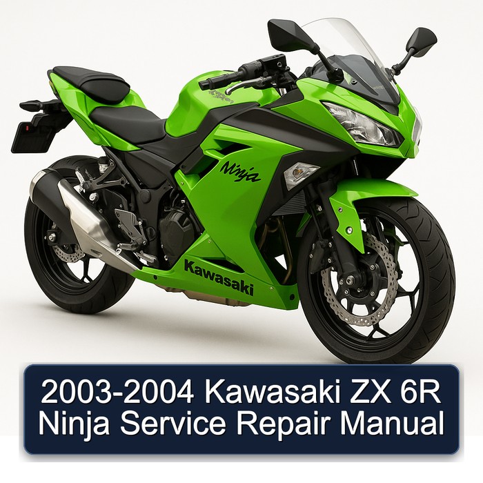 2003-2004 Kawasaki ZX 6R Ninja Manual de servicio y reparación