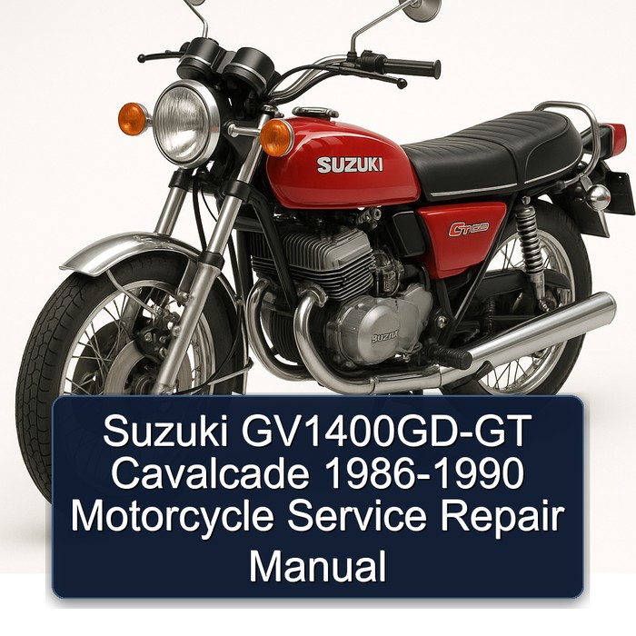 Suzuki GV1400GD-GT Cavalcade 1986-1990 Motorcycle Manual de servicio y reparación