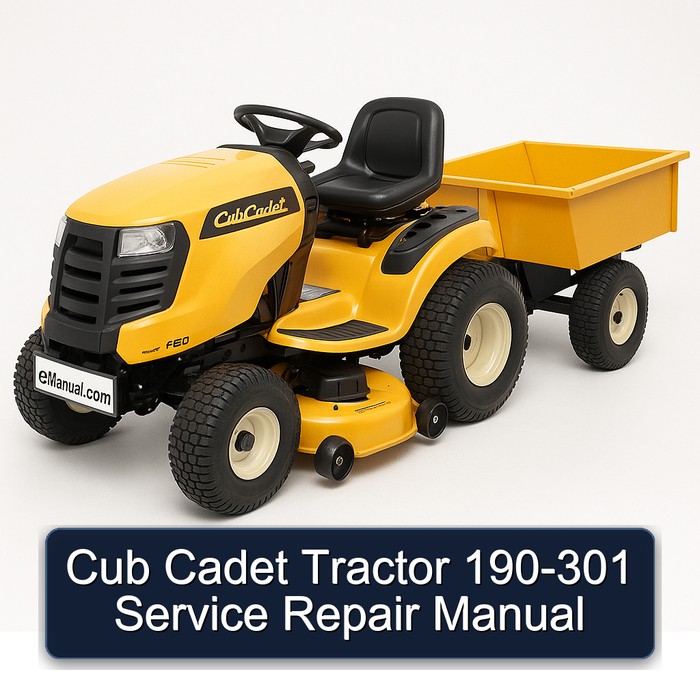 Cub Cadet Tractor 190-301 Workshop Service Repair Manual PDF Download
