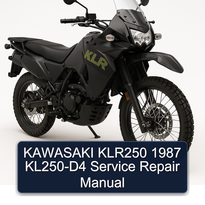 KAWASAKI KLR250 1987 KL250-D4 Manual de servicio y reparación