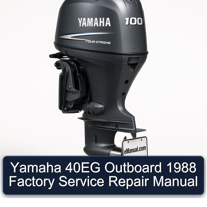 Yamaha 40EG Outboard 1988 Factory Service Repair Manual 