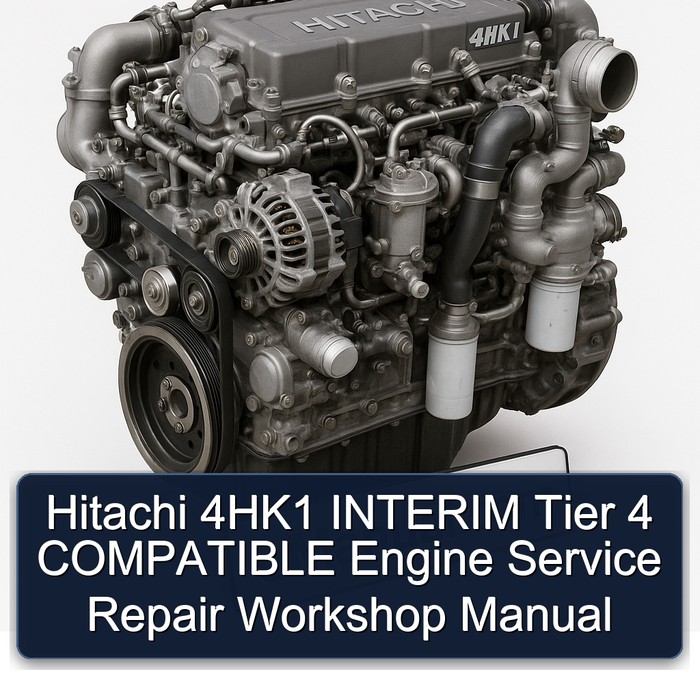 Hitachi 4HK1 INTERIM Tier 4 COMPATIBLE Engine Service Repair Workshop Manual 