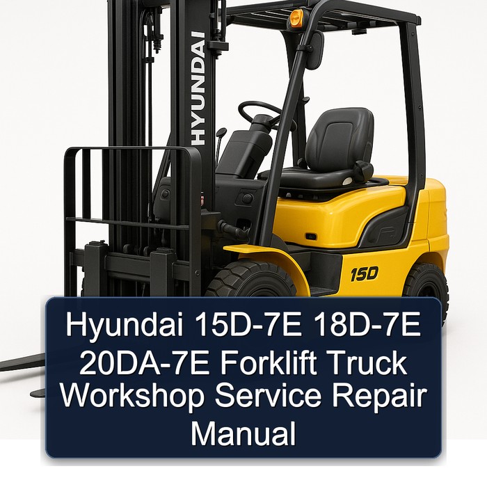 Hyundai 15D-7E 18D-7E 20DA-7E Forklift Truck Workshop Manual de servicio y reparación