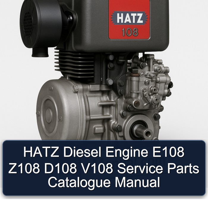 HATZ Diesel Engine E108 Z108 D108 V108 Service Parts Catalogue Manual