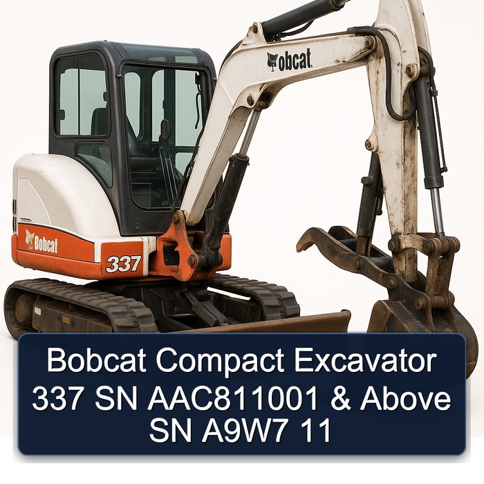 Bobcat Compact Excavator 337 SN AAC811001 & Above SN A9W7 11