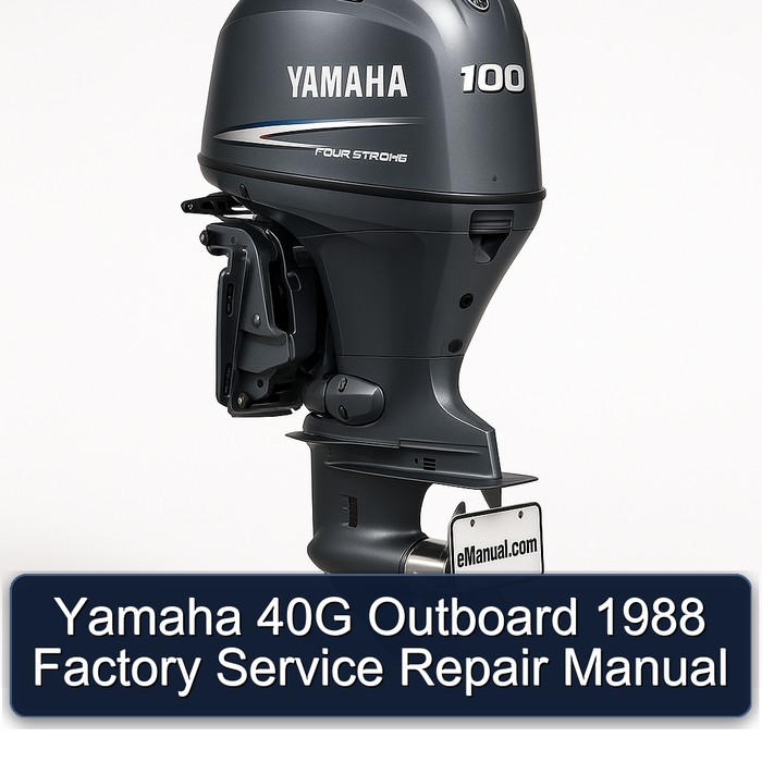 Yamaha 40G Outboard 1988 Factory Service Repair Manual 