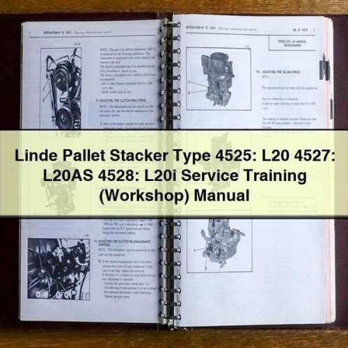 Manual de Capacitación de Servicio (Taller) para Apiladores de Palets Linde: Modelos 4525, 4527 y 4528 (L20, L20AS, L20i) - Descarga en PDF