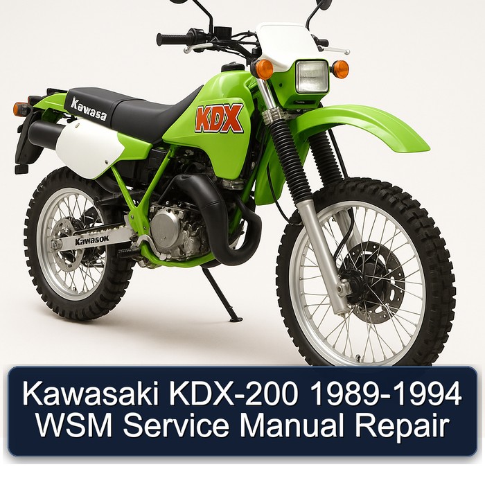 Kawasaki KDX-200 1989-1994 WSM Service Manual Repair