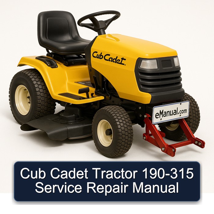 Cub Cadet Tractor 190-315 Workshop Service Repair Manual PDF Download