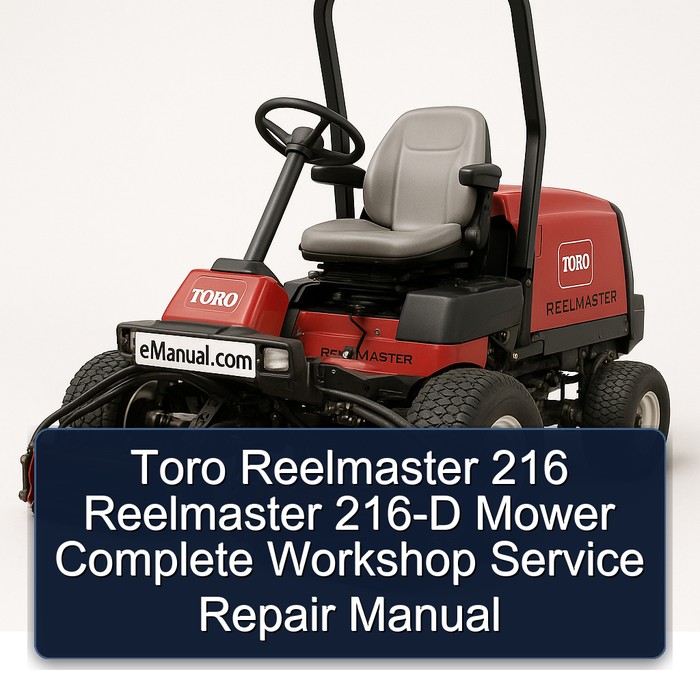 Toro Reelmaster 216 Reelmaster 216-D Mower Complete Workshop Service Repair Manual