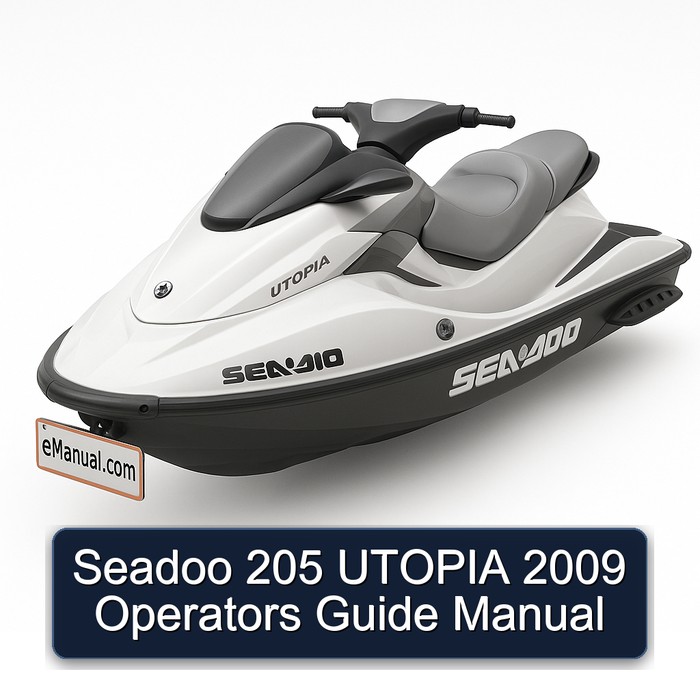 Seadoo 205 UTOPIA 2009 Operators Guide Manual