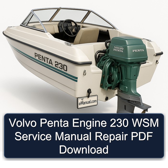 Volvo Penta Engine 230 WSM Service Manual Repair PDF Download