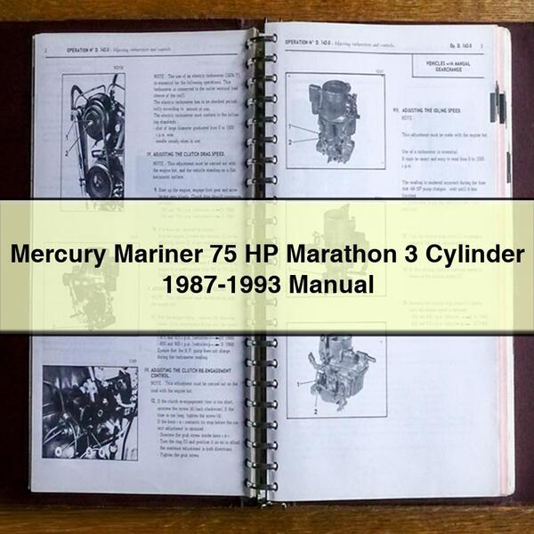 Manual de Motor Mariner 75 HP Marathon 3 Cilindros (1987-1993)