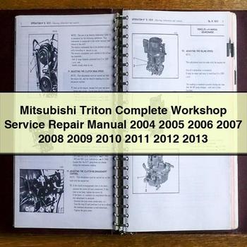 Mitsubishi Triton Workshop Service Repair Manual PDF Download