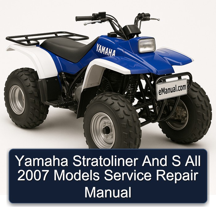 Yamaha Stratoliner And S All 2007 Models Service Repair Manual