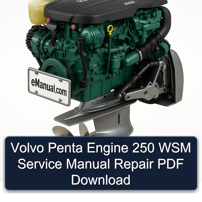 Volvo Penta Engine 250 WSM Service Manual Repair PDF Download