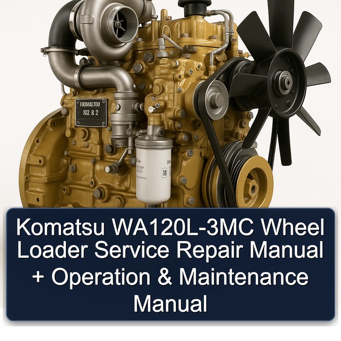 Komatsu WA120L-3MC Wheel Loader Manual de servicio y reparación + Operation & Maintenance Manual