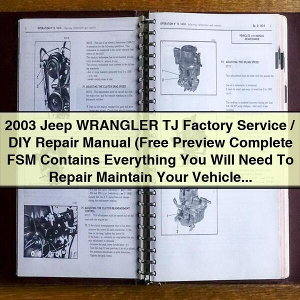 Manual de Servicio y Reparación Jeep Wrangler TJ 2003 (FSM Completo)