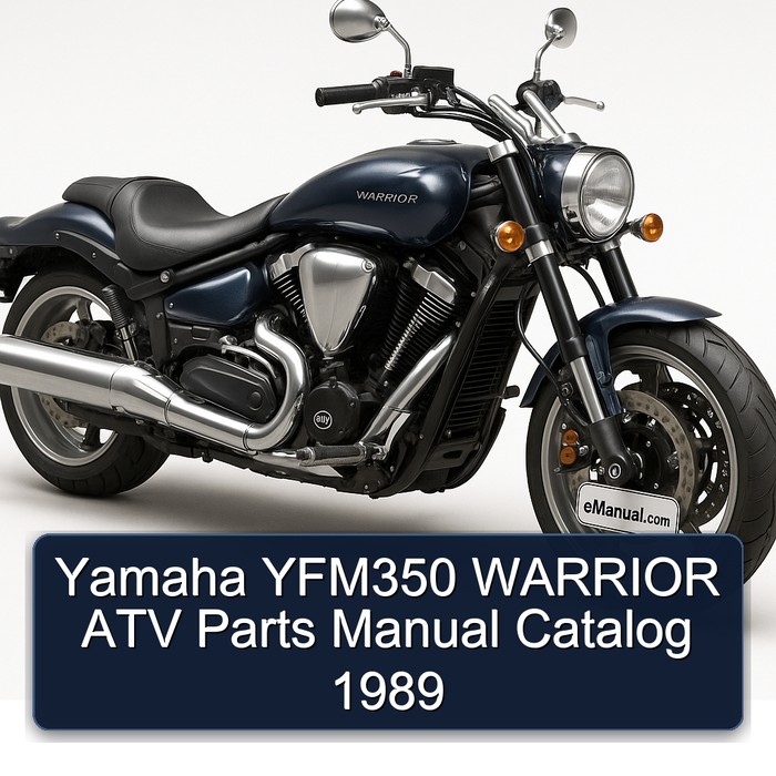Yamaha YFM350 WARRIOR ATV Parts Manual Catalog  1989