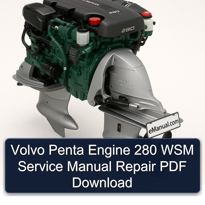 Volvo Penta Engine 280 WSM Service Manual Repair PDF Download