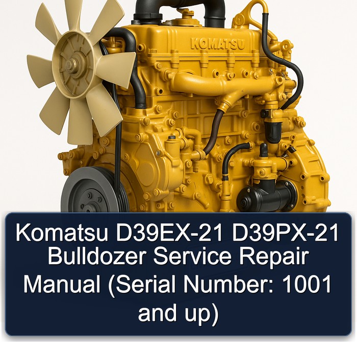 Komatsu D39EX-21 D39PX-21 Bulldozer Manual de servicio y reparación (Serial Number: 1001 and up)