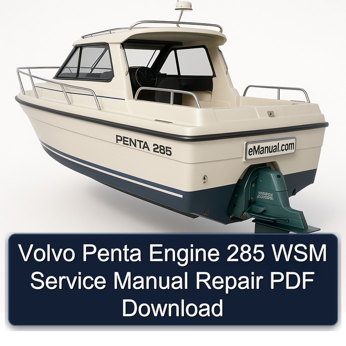 Volvo Penta Engine 285 WSM Service Manual Repair PDF Download