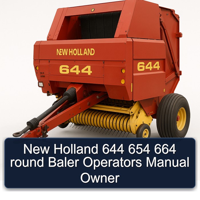 New Holland 644 654 664 round Baler Operators Manual Owner 