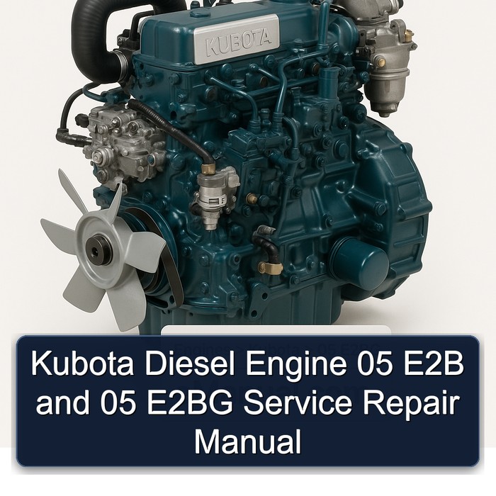 Manual de Reparación y Servicio para Motor Diesel Kubota 05 E2B y 05 E2BG