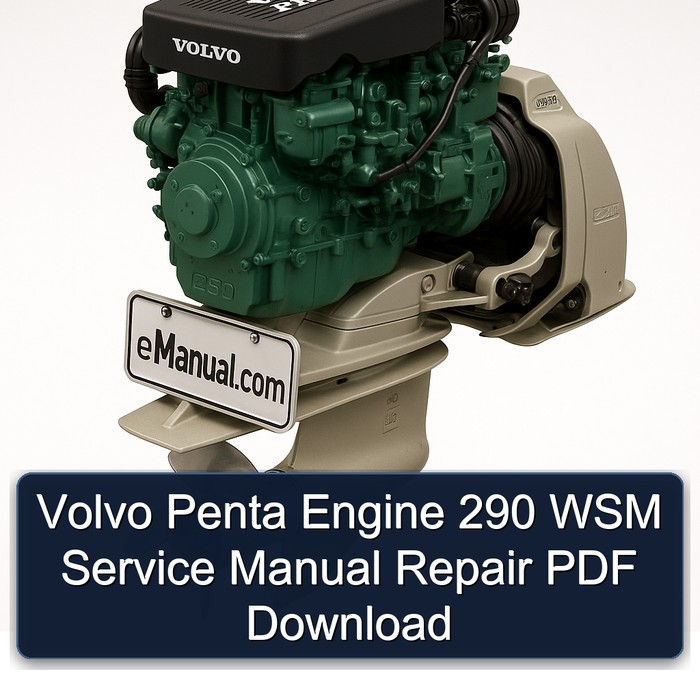 Volvo Penta Engine 290 WSM Service Manual Repair PDF Download