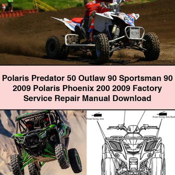 Polaris Predator 50 Outlaw 90 Sportsman 90 2009 Polaris Phoenix 200 2009 Factory Manual de servicio y reparación