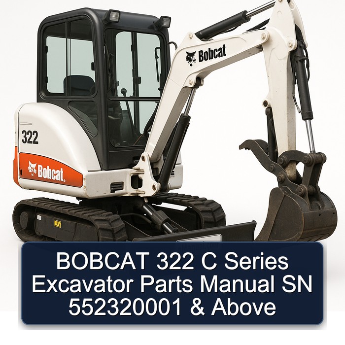 BOBCAT 322 C Series Excavator Parts Manual SN 552320001 & Above