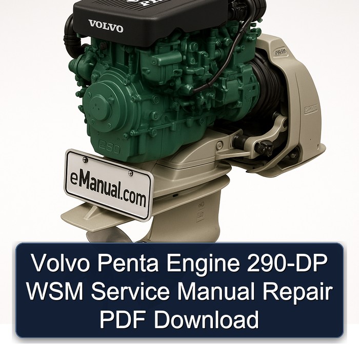 Volvo Penta Engine 290-DP WSM Service Manual Repair PDF Download
