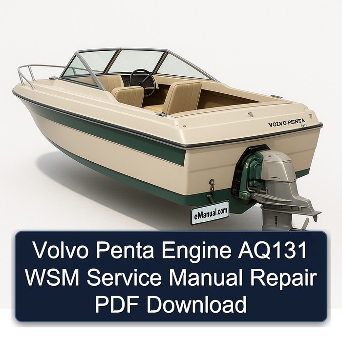 Volvo Penta Engine AQ131 WSM Service Manual Repair PDF Download